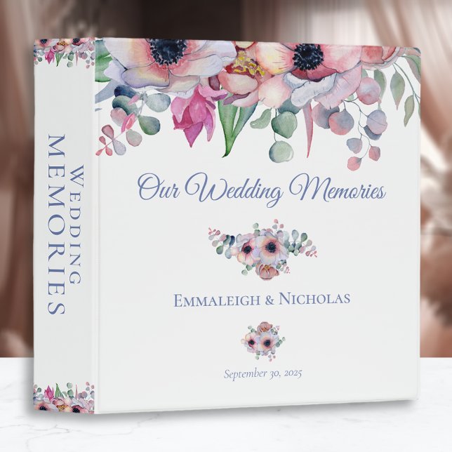 Classeur Pastel Florals Mariage Photo Scrapbook Album (Créateur téléchargé)