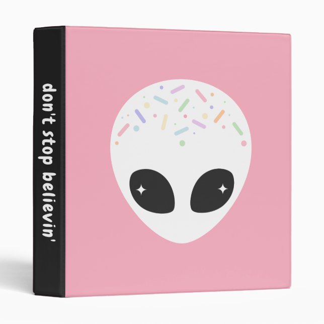 Classeur Pastel Goth Kawaii Chef Alien (Devant/Côté)