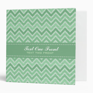 Classeur Pastel Green Tones Retro Chevron Motif