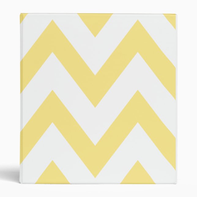 Classeur Pastel Jaune Chevron (Devant)