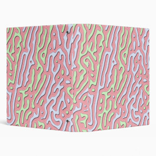 Classeur Pastel Kawaii Design Abstrait coloré