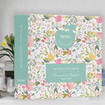 Pastel motif floral bleu maison portfolio