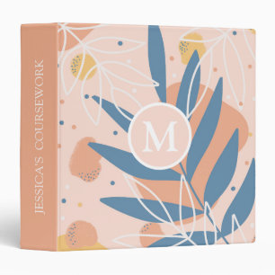 Classeur Pastel Peach et Blue Modern Botanogram