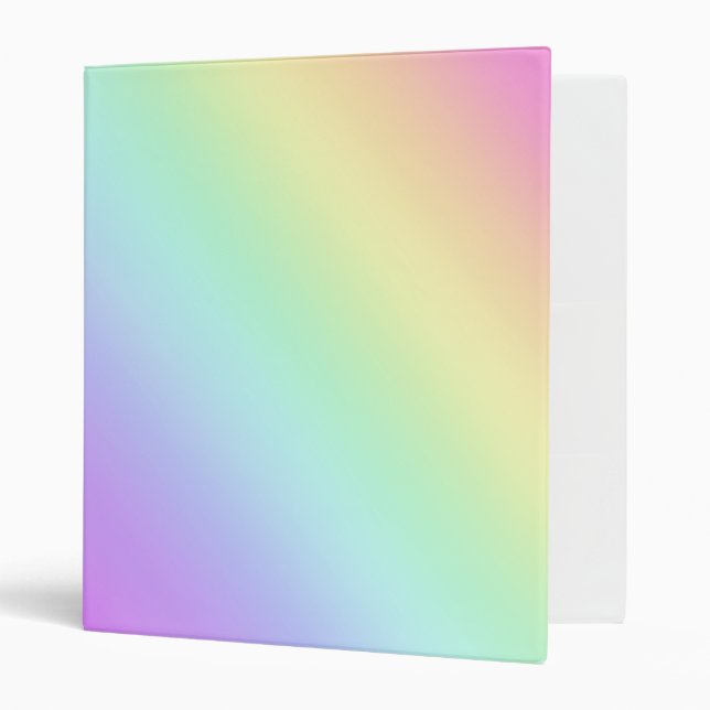 Classeur Pastel Rainbow Gradient (Devant/intérieur)