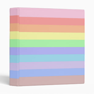 Classeur Pastel Rainbow Stripes
