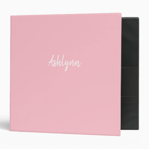 Classeur Pastel rose personnalisé