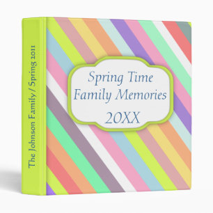 Classeur Pastel Stripes Souvenirs du printemps Album photo