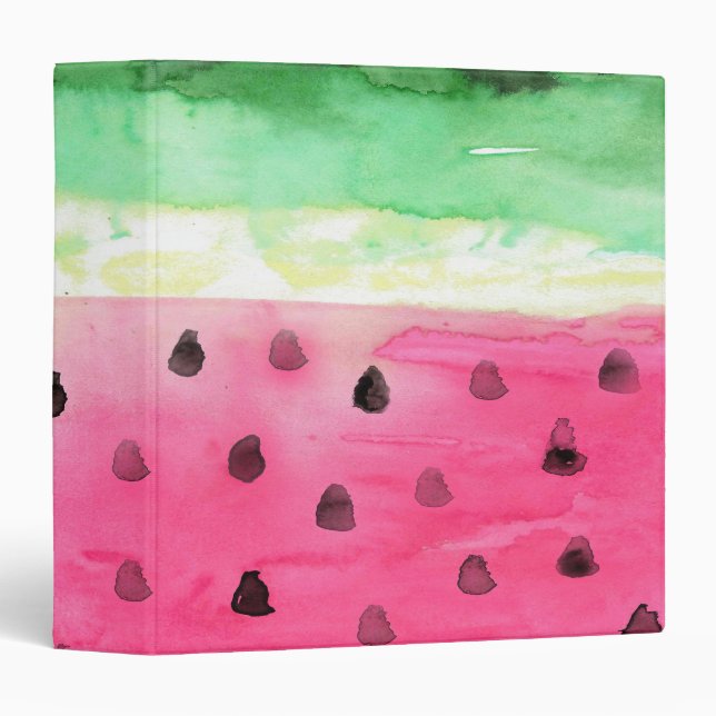 Classeur Pastèque d'aquarelle (Devant/Côté)