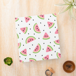 Classeur Pastèque rose, Graines de pastèque, Motif d'été