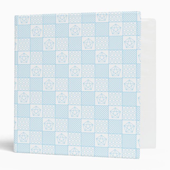 Classeur Patchwork bleu bébé (Devant/Intérieur)