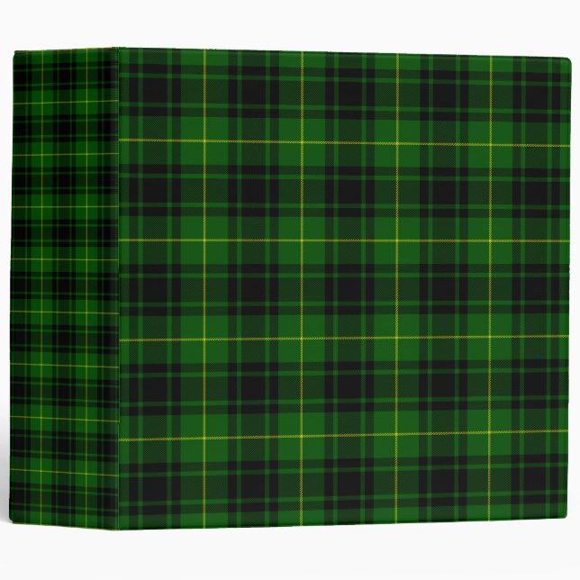 Classeur Pâte verte de tartan MacArthur (Devant/Côté)