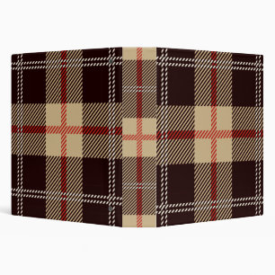 Classeur Patternel élégant écossais géométrique Vintage