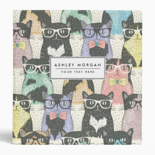 Classeur Patters de Cute Hipster Cats