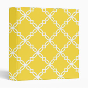 Classeur Patters de Pineapple White Large Fancy Quatrefoil