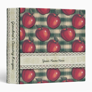 Classeur Pays vert de plaid de pommes rouges