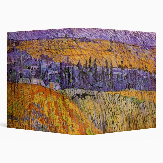 Classeur Paysage à Auvers en pluie par Vincent van Gogh (Arrière-plan)