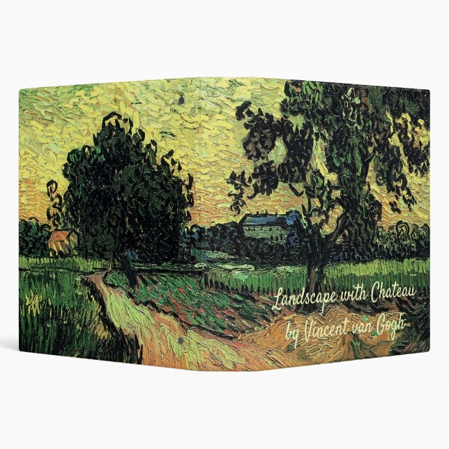 Classeur Paysage avec Château d'Auvers par Vincent van Gogh (Arrière-plan)