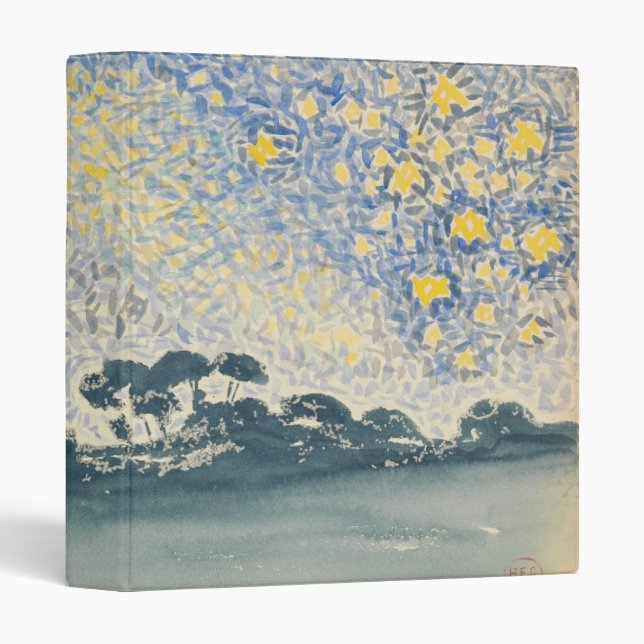 Classeur Paysage avec des étoiles (Devant/Côté)