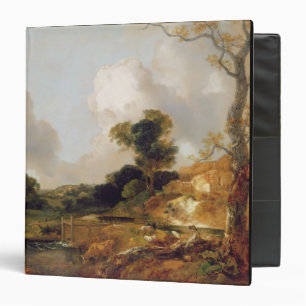 Classeur Paysage avec le courant et le déversoir (huile su
