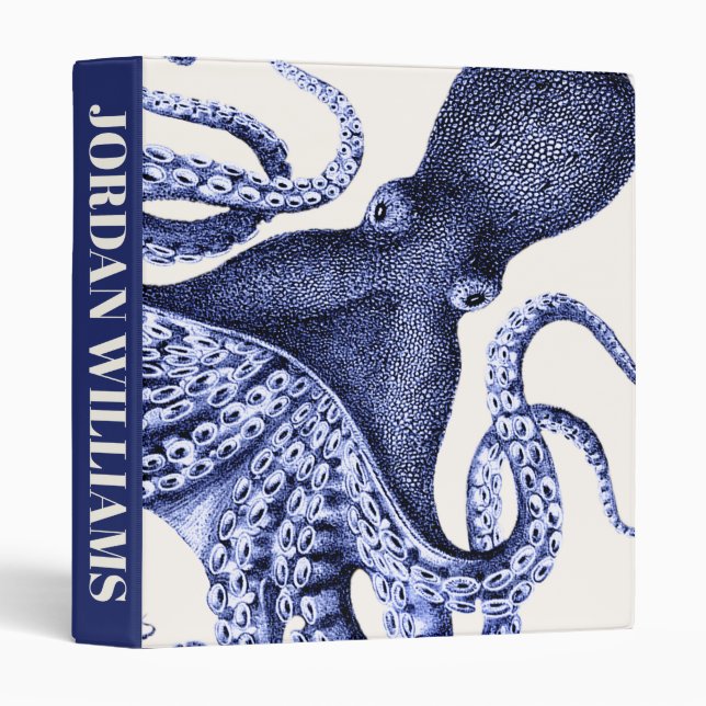 Classeur Paysage Bleu Octopus (Devant/Côté)