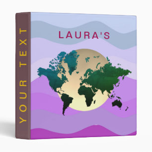 Classeur Paysage de pourpre de carte du monde d'aventure de