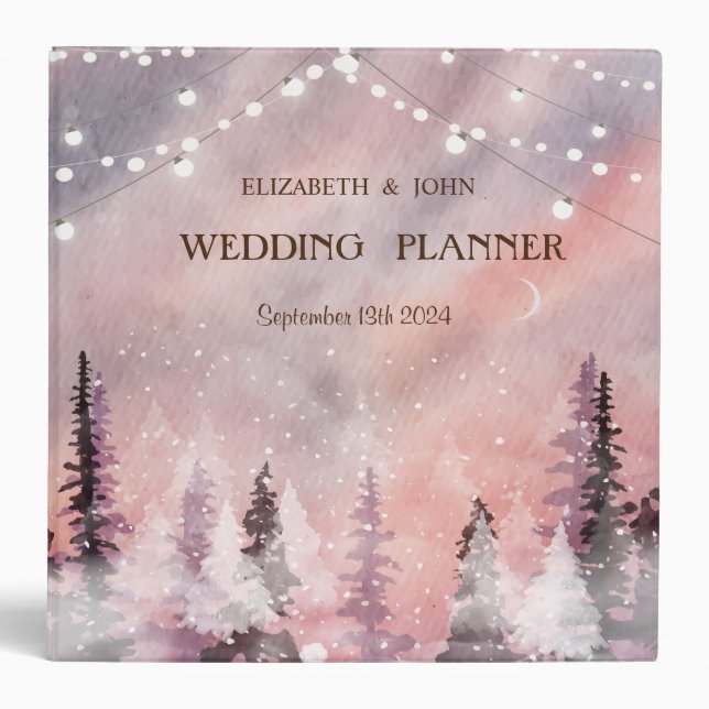 Classeur Paysage d'hiver Forêt de Greenpine (Devant)