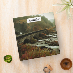 Classeur Paysage forestier et fluvial d'automne