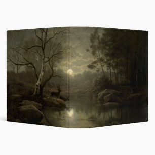Classeur Paysage forestier par clair de lune