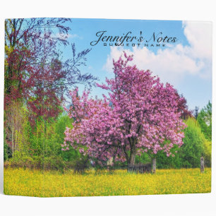Classeur Paysage naturel de la cool cerise en fleurs