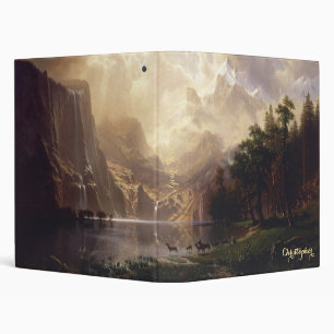 Classeur Paysage vintage Art Monogramme Office School