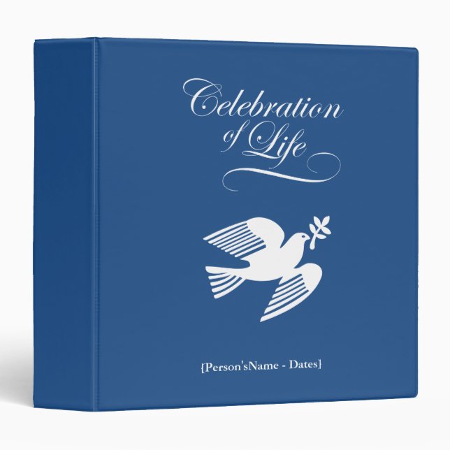 Classeur Peace DoveCelebration of Life Memories Scrapbook (Devant/Côté)