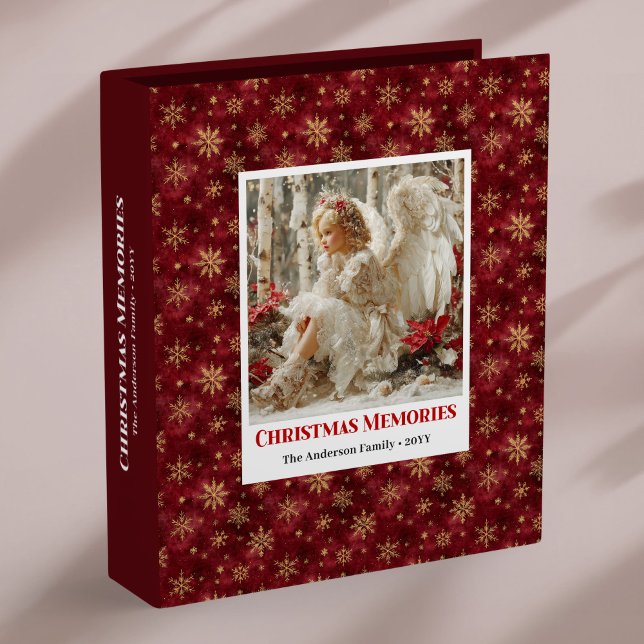 Classeur Peaceful Personalized Angel Christmas Design ring  (Peaceful Personalized Angel Christmas Design ring binder)