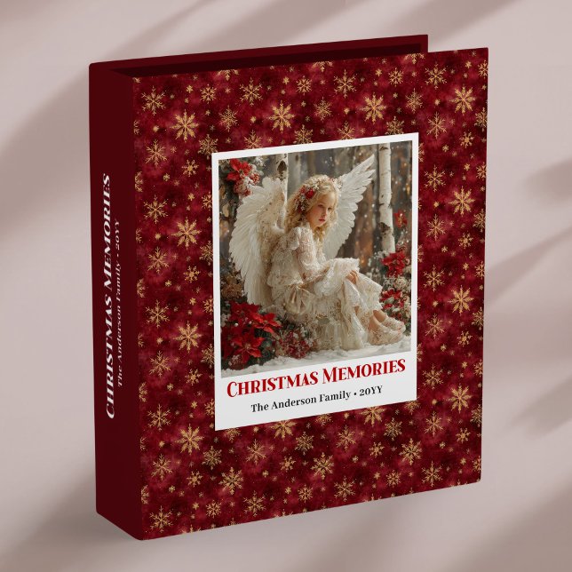 Classeur Peaceful Victorian Angel Red Gold Christmas Memory (Peaceful Victorian Angel Red Gold Christmas Memory Album)