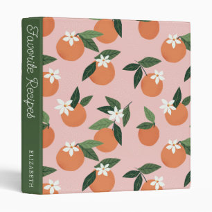Classeur Peach Orange Juice Motif Livre de recettes
