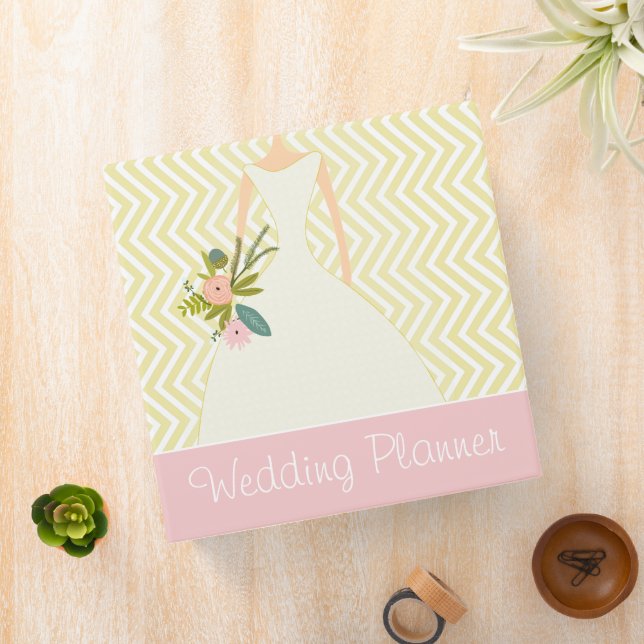 Classeur Peachy Rose Rose Zig Zag Wedding planner (In Situ)