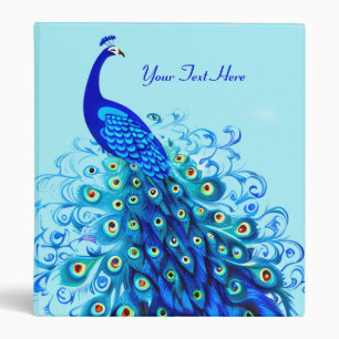 Classeur Peacock en bleu turquoise et cobalt