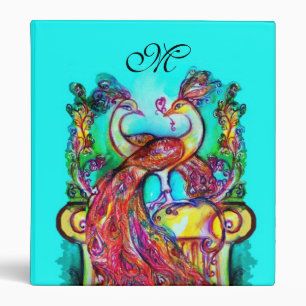 Classeur PEACOCKS EN AMOUR MONOGRAM, bleu rouge turquase vi