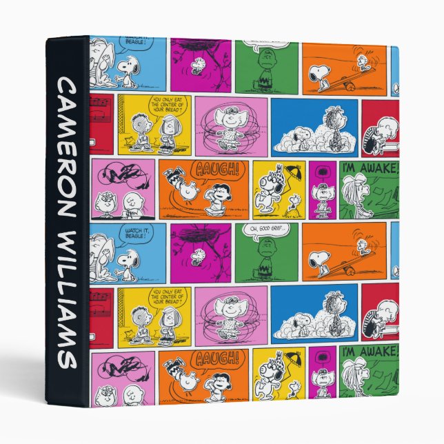 Classeur PEANUTS | Classic Comic Motif (Devant/Côté)