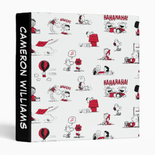 Classeur PEANUTS   Motif rouge et noir