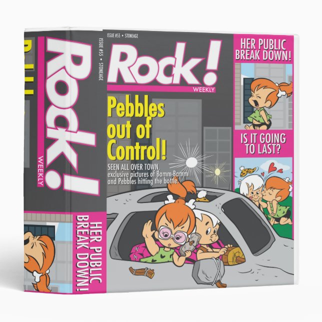 Classeur PEBBLES™ et Bam Bam hors contrôle (Devant/Côté)