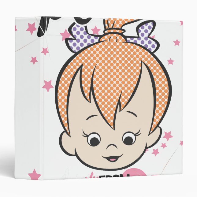 Classeur PEBBLES™ Étoiles et coeurs (Devant/Côté)