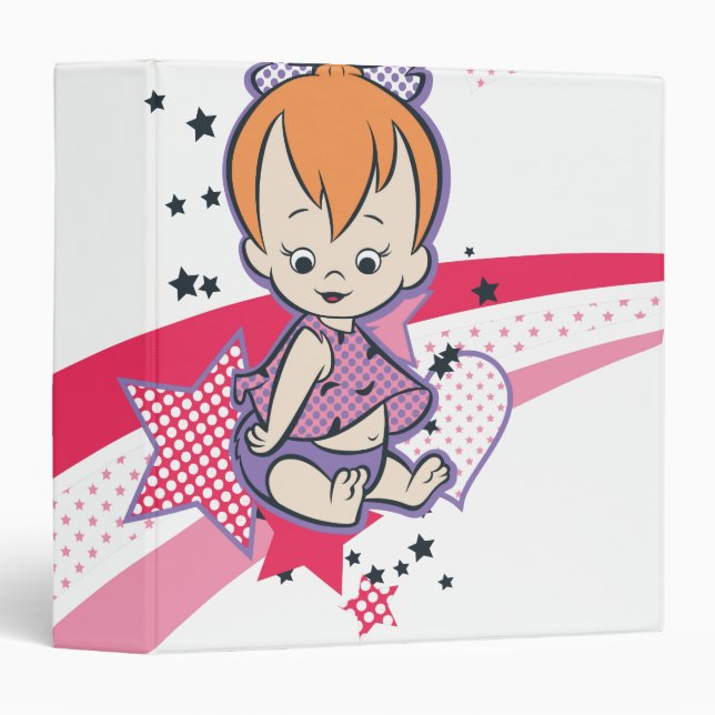 Classeur PEBBLES™ sur arc-en-ciel rose (Devant/Côté)