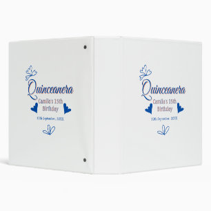Classeur Pêche bleu quinceanera 15e anniversaire rustique m