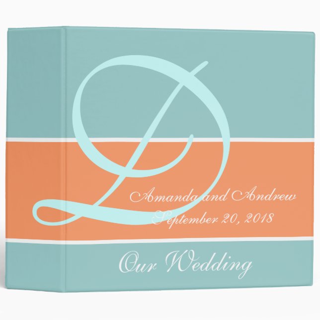 Classeur Pêche, souvenir bleu de wedding planner des oeufs (Devant/Côté)