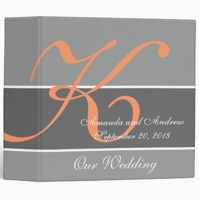 Classeur Pêche, souvenir gris de wedding planner (Devant/Côté)