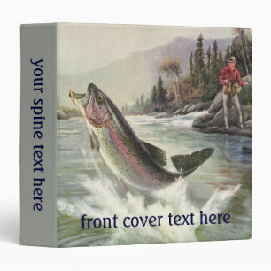 Classeur Pêcheur vintage de truite arc-en-ciel Pêche du poi