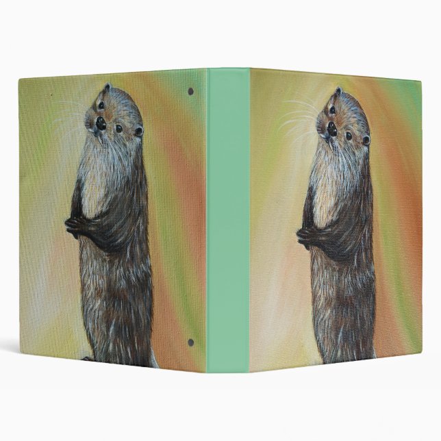 Classeur Peinture à la loutre de la rivière debout (Arrière-plan)