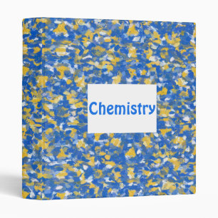 Classeur Peinture bleu, jaune et blanc