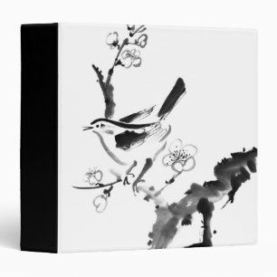 Classeur Peinture chinoise, fleur de prune et oiseau