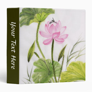 Classeur Peinture d'aquarelle de la fleur de Lotus 2
